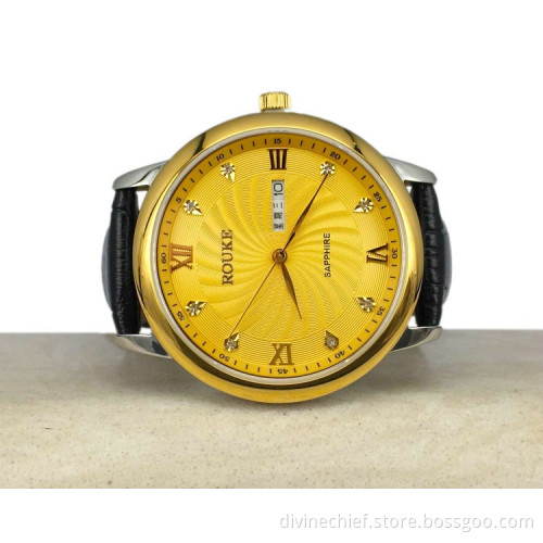 shenzhen watch factory square shape leather mens watches 30 meters waterproof